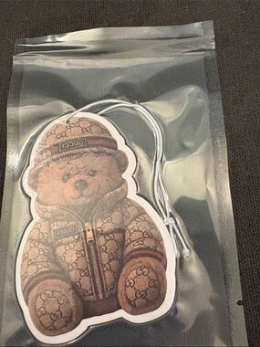 Fashion Brown Monogram Bear Air Freshener